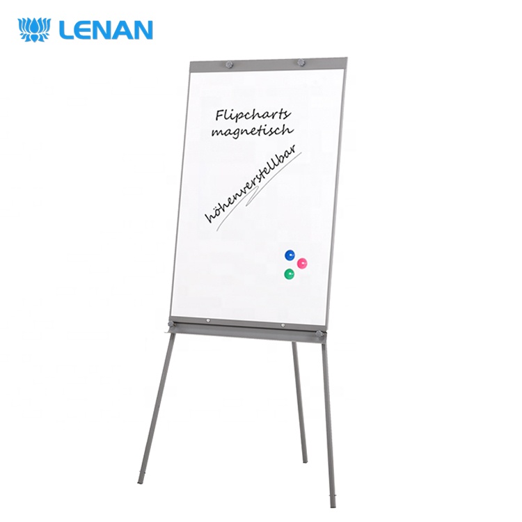 Flip chart easel white board hight adjustable mobile magnetic whiteboard tripod flip chart stand