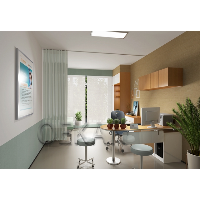 Hospital Furniture Doctor Treatment Office Table and Chair with Cabinet