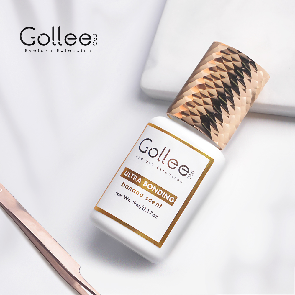 Латекс Gollee без цианоакрилата, полуперманентный низкий уровень влажности, оптовая продажа, частная торговая марка, ваш логотип, быстросохнущий клей для наращивания ресниц