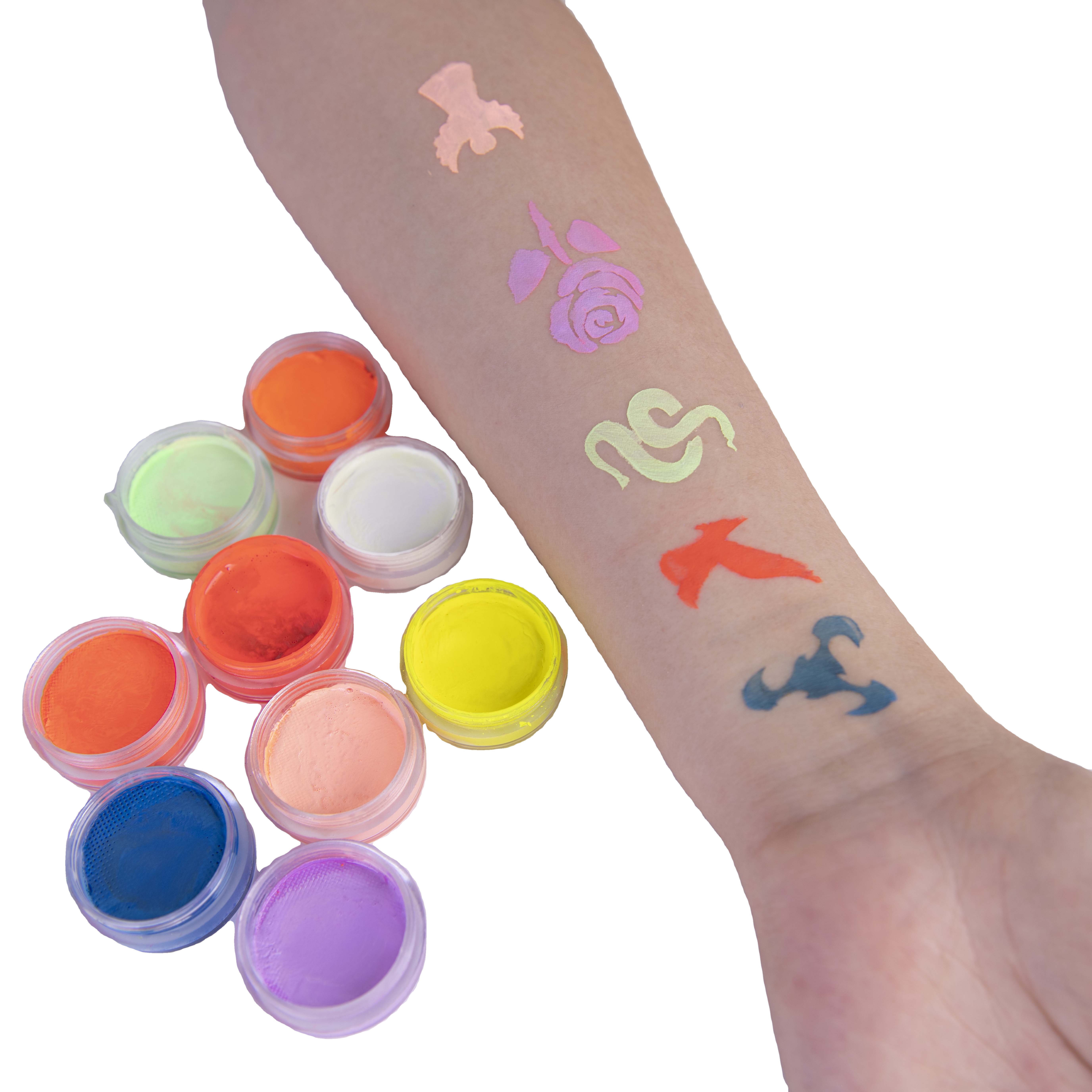 Hot sale High Quality 3g uv neon face paint pastel color Water based Makeup face and body Painting