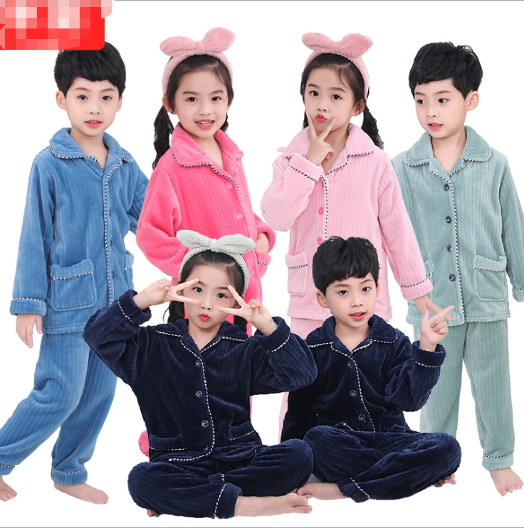 Autumn And Winter Children Flannel Nightgown Sale Kids Bathrobe Robe Hooded Home Furnishing Wear