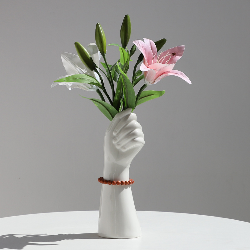 Nordic style Hand Vase Flowers Modern Home Office Decor of Creative living room Ornament ceramics vase