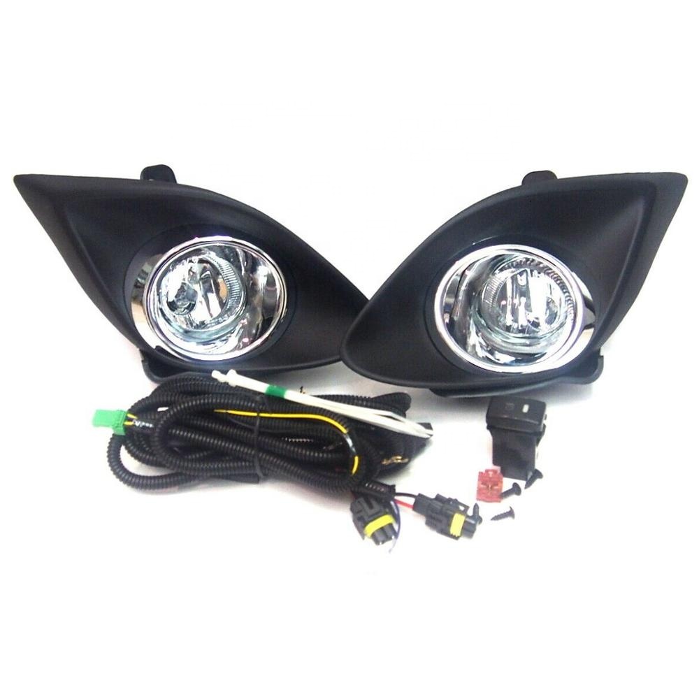 Для MAZDA 2 DEMIO 2010 2011 2012 2013 2014 комплект противотуманных фар для вождения с хромированным кольцом
