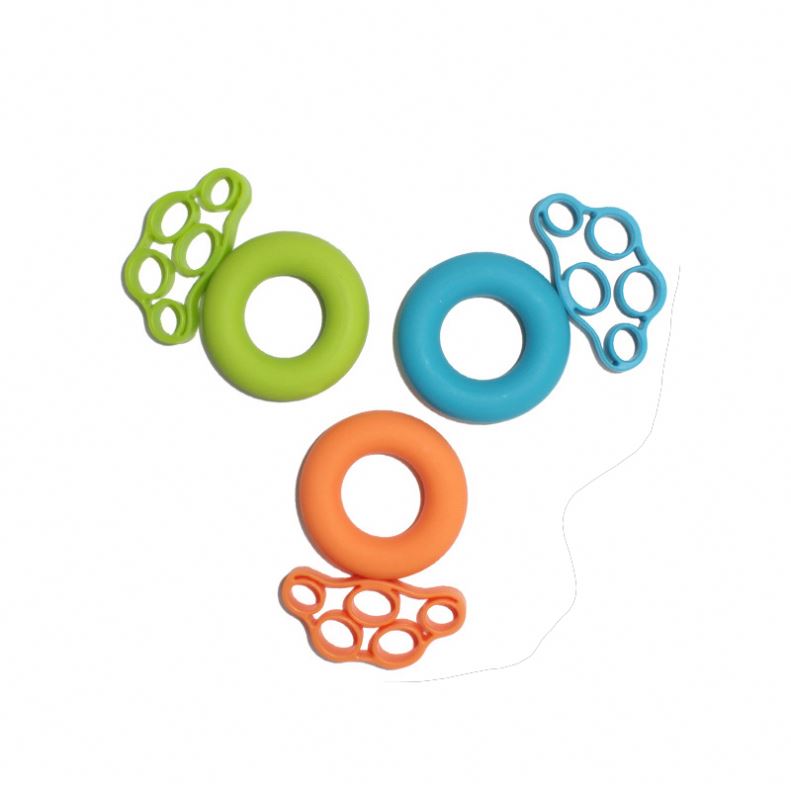 Silicone Exercise Hand Grippers Strengthener Fitness Massage Hand Grip Device Set Round Shape Finger Exerciser Stretcher Trainer