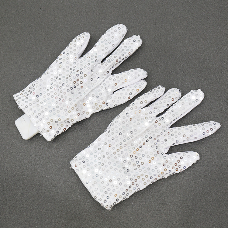 Wholesale fashion cute women's short sequined white hand protective cover