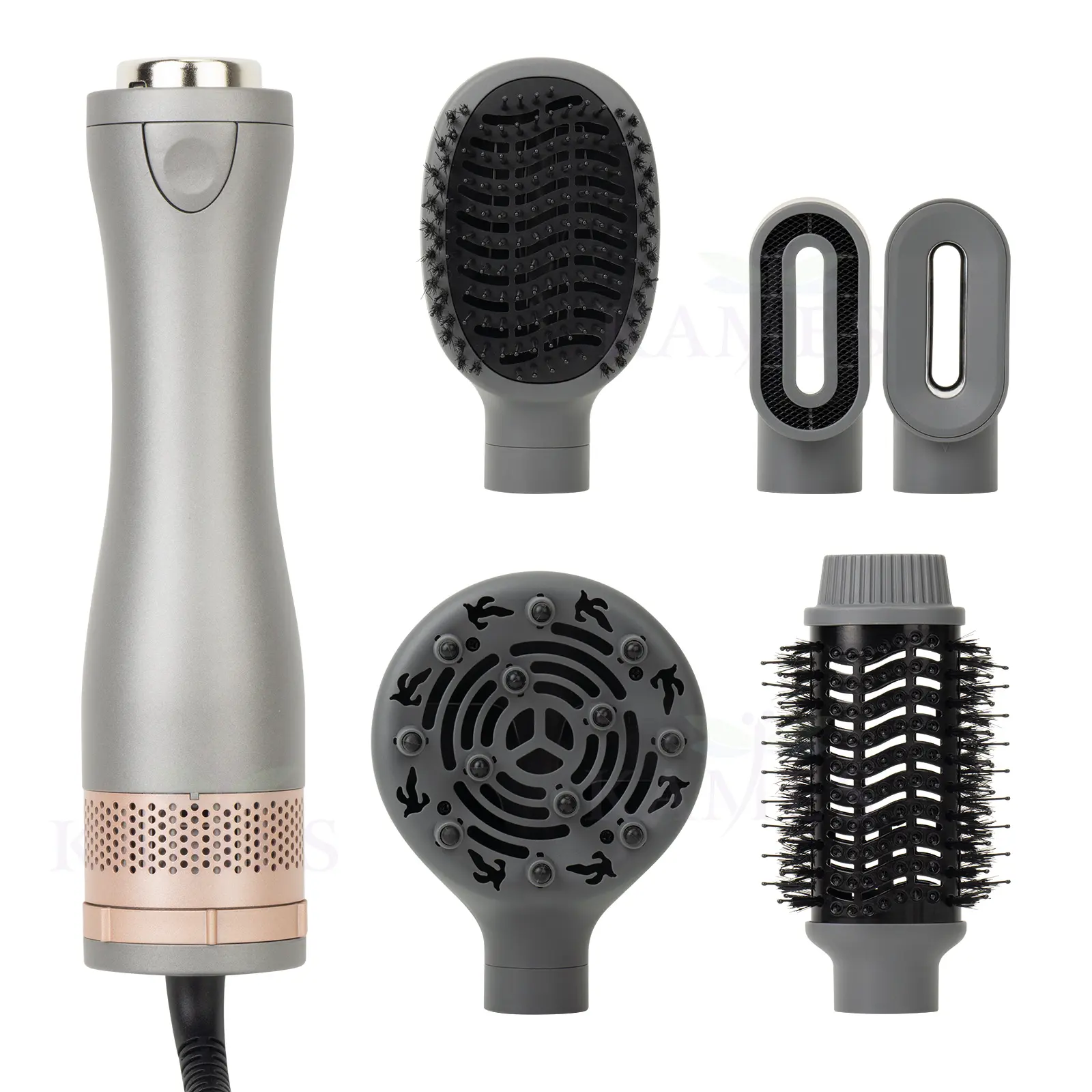 5 In 1 Negative Ion Volumizer Styling Electric Comb One Step Hair Dryer Hot Air Hair Straightening Brush Blow Dryer Comb