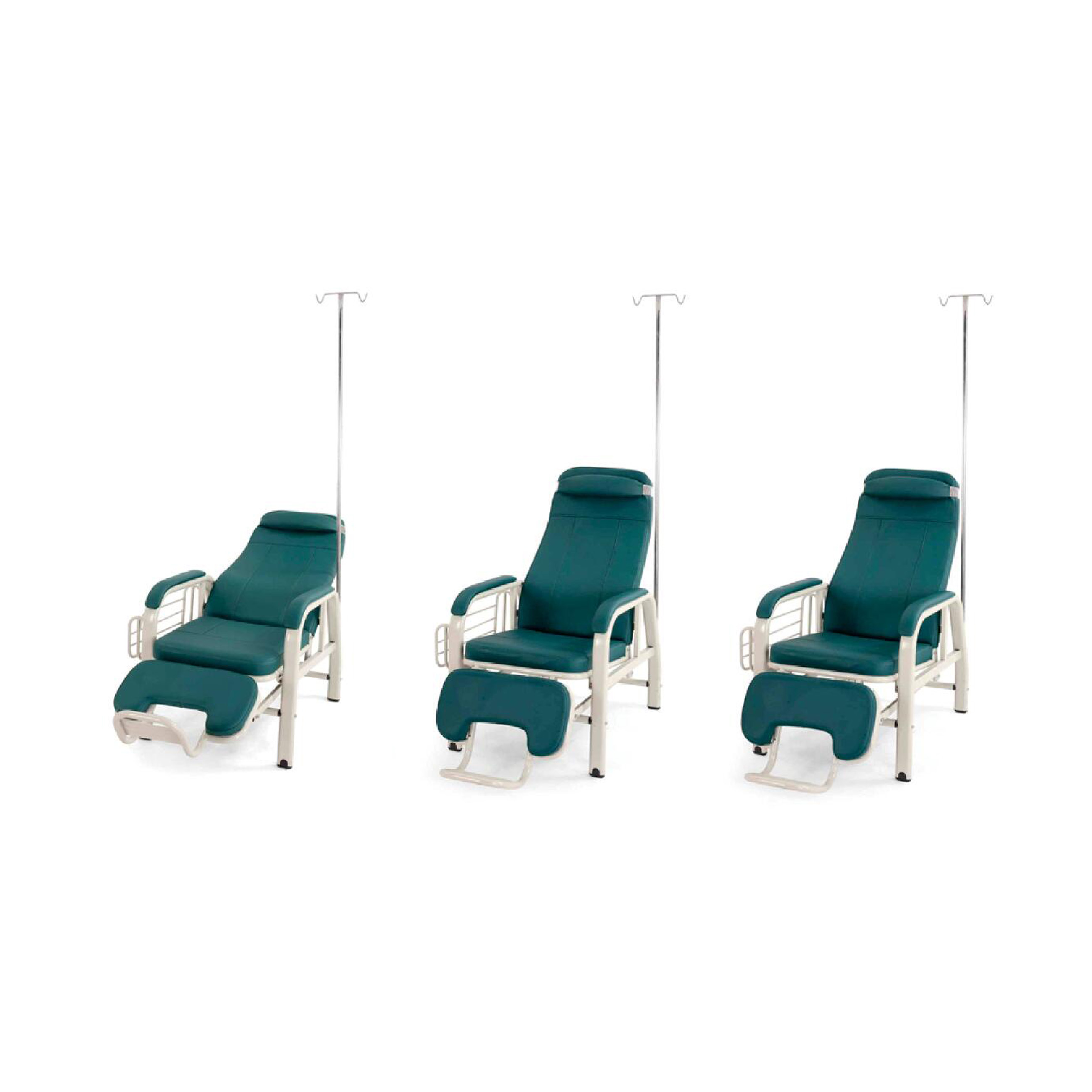 comfortable adjustable transfusion infusion chair with I.V. stand for hospital