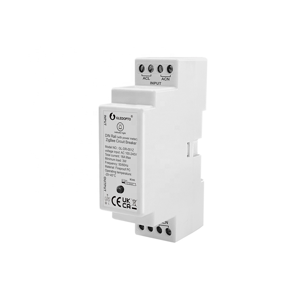 Gledopto GL-DR-001Z Smart Light Switch Din-rail Circuit Breaker ZigBee 3.0 Tuya Technology AC100-240V 16A Lighting Accessories