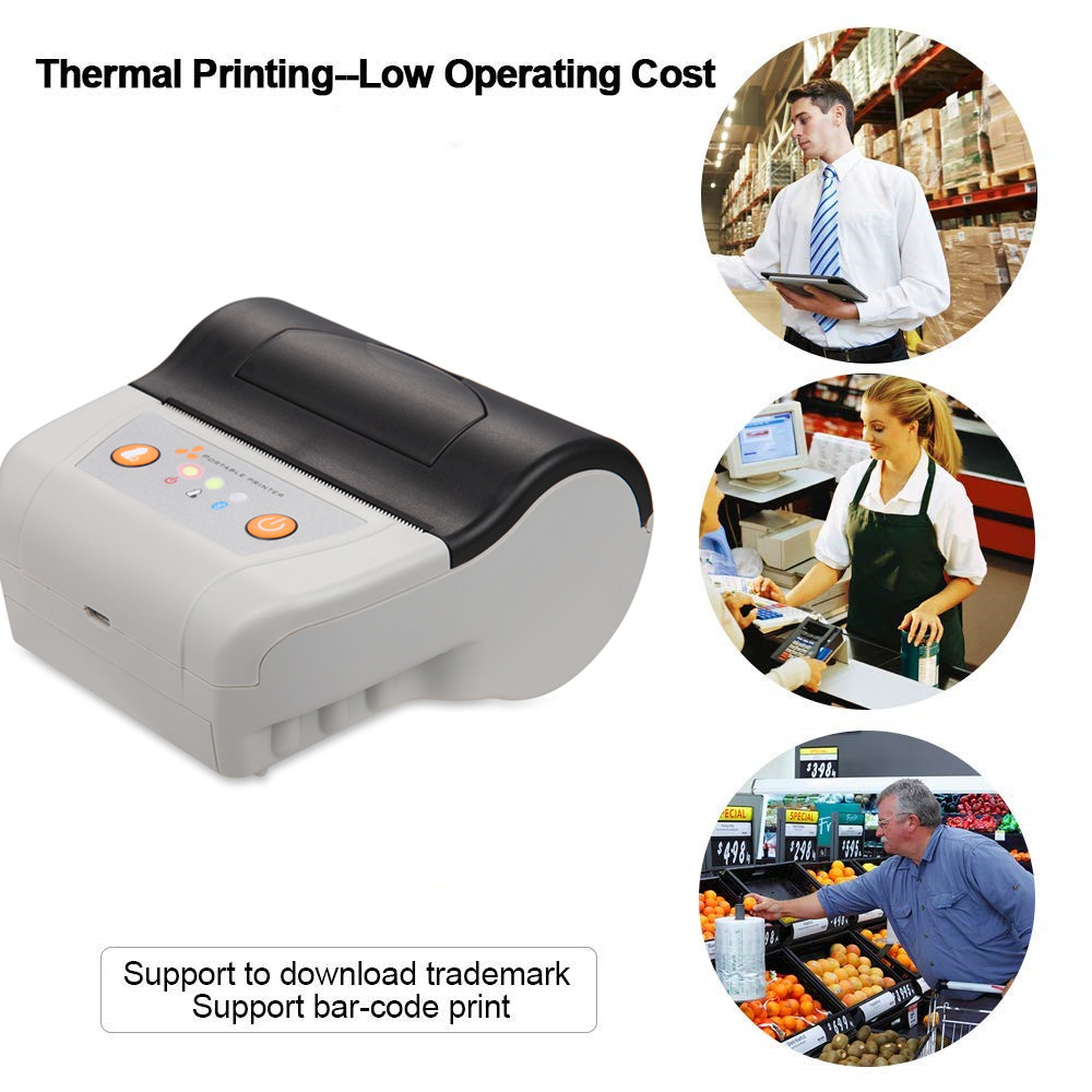 Pocket 80mm Wifi sticker Label Print Wireless Receipt Printers Portable Thermal Mini Barcode printer