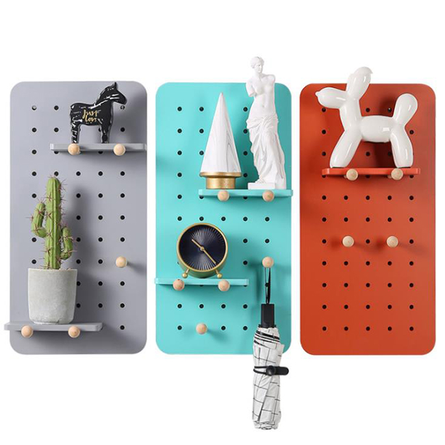 Горячая продажа Новый стиль деревянные панели Pegboard современный дом плавающая полка