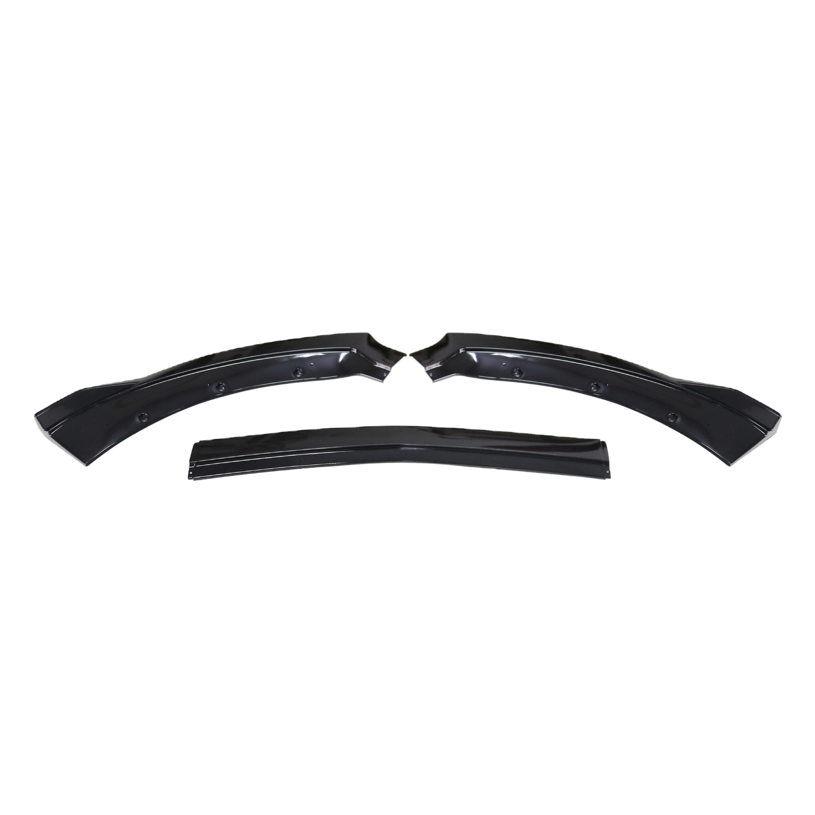 3PCS 2015-2017 Ford Mustang painted black front bumper splitter lip