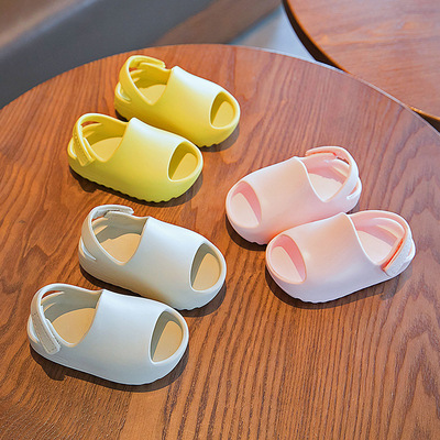 OEN LOGO Summer Children's Sandals Girls Boys EVA Indoor Shoes Soft-soled Parent-child Beach Slides Kids Yeezy Slippers