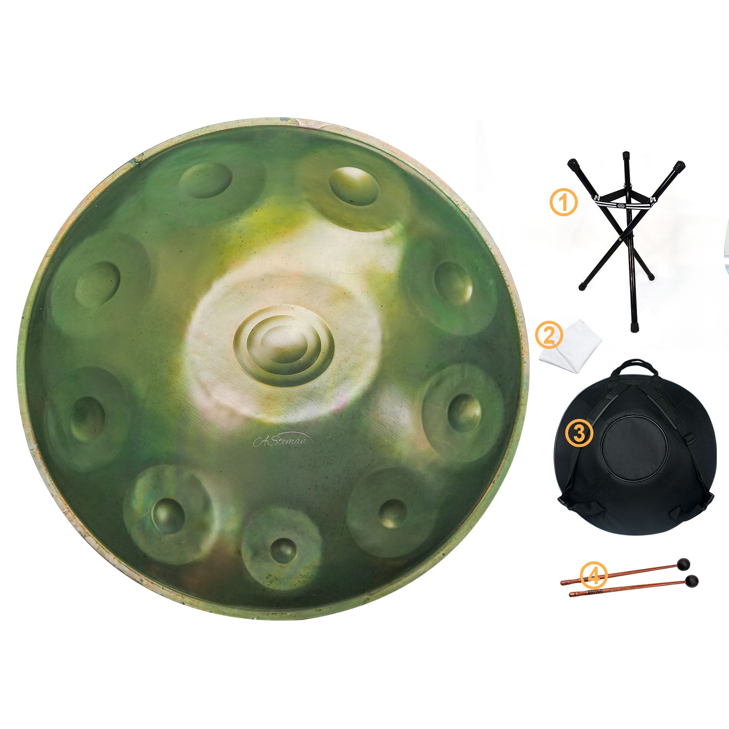 AS TEMAN HANDPAN 10 нот процесс нитрирования нержавеющая сталь handpan барабан набор музыкальных инструментов стальной барабан язык с сумкой