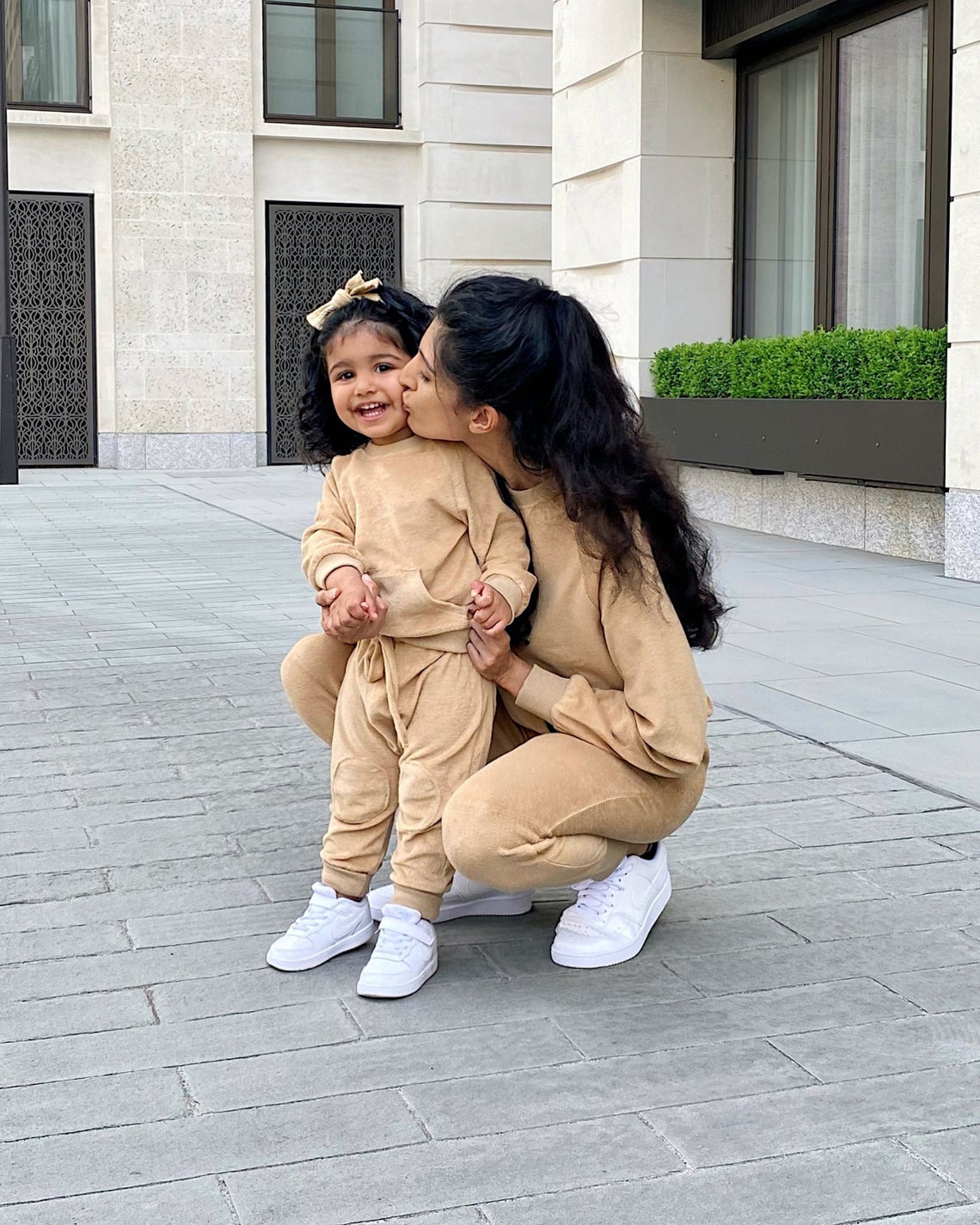 Terry Towel Set Matching Family Outfits Jumper Long Sleeve Pants Set Sweat Suit Slimming Fall Lounge Wear Son Boy Mom Sets