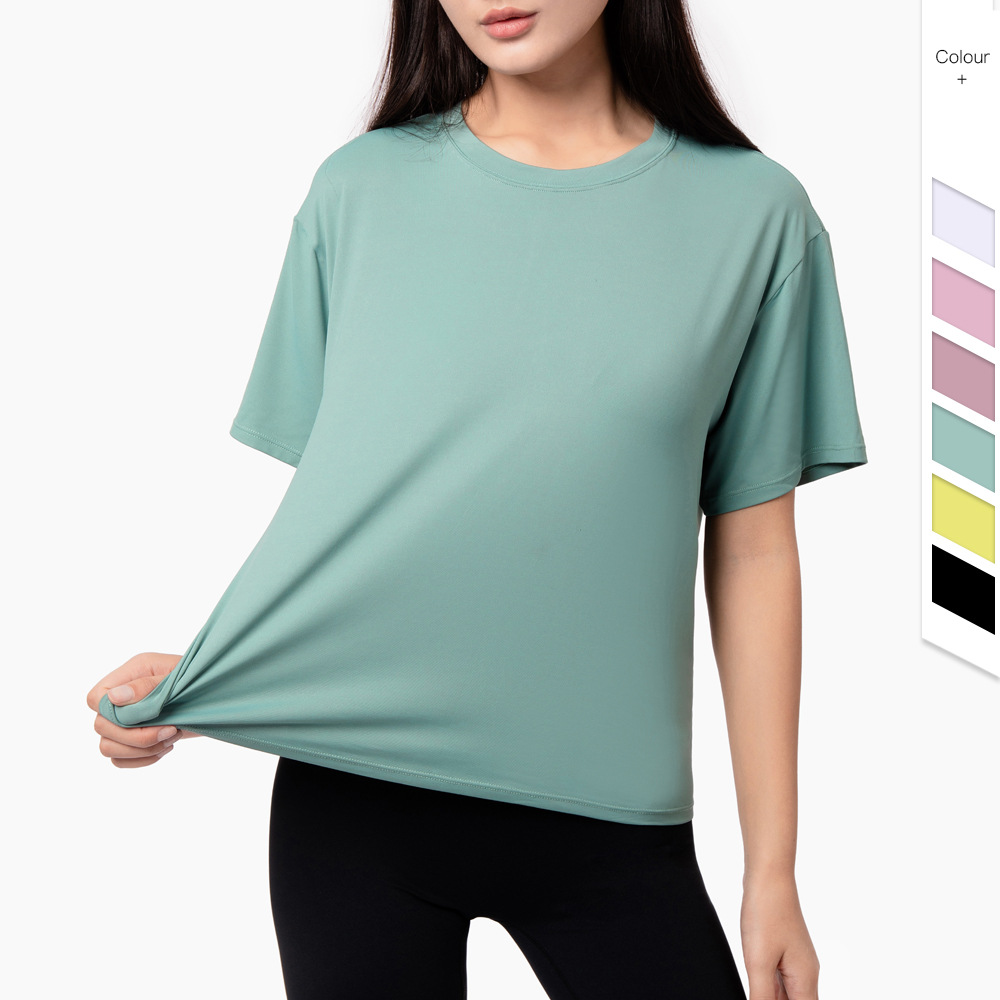 HOT sale Breathable Loose Fitting Prevent Accidental Exposure sport tshirt for women
