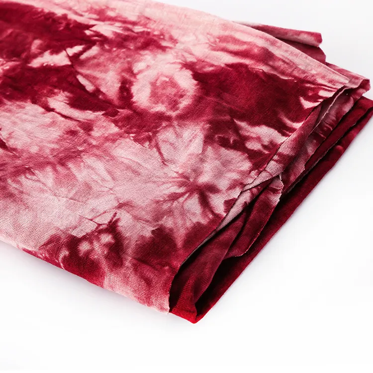 New design pattern super soft jersey fabric tie dye printed fabric for women dress