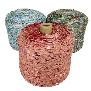 3mm Blended Yarn Fancy Yarn 100% Nylon Sequin Yarn For Knitting