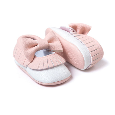 Cheap Price Infant Newborn Toddler Baby Girls Bow Shoes Kids Soft Children Leather Shoes