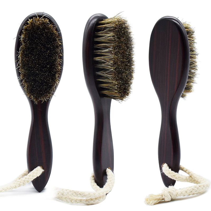 professional salon barber 100% Natural Boar Bristle Beard Brush Men Facial Hair Cleaning Brush Professional Beard Shaving Tools