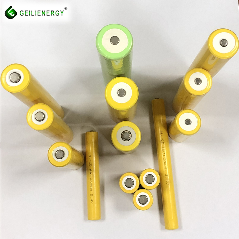 DIY OEM nickel cadmium batteries nicd aa 800mah 1.2v 2.4v 3.6v 4.8v 6v 7.2v SC C D size battery for flashlight