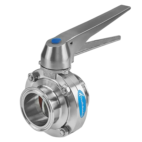 Factory Director Inch Series Manual Butterfly Valve TC End With Stainless Steel Multi-Position Lever Handle Type B