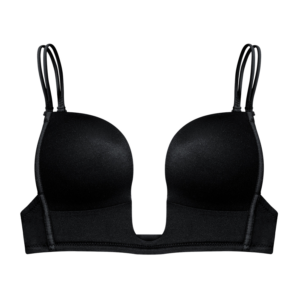 Backless Seamless Invisible Clothes Bra Push up Bra Balconette V Neck Underwear for Women