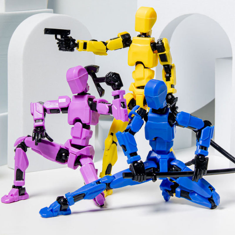 WHOLESALE ARTICULATED MULTI JOINT MOVING DOLL TOY T13 DUMMY LUCKY 13 ACTION FIGURE 3D PRINTED ROBOT TOY
