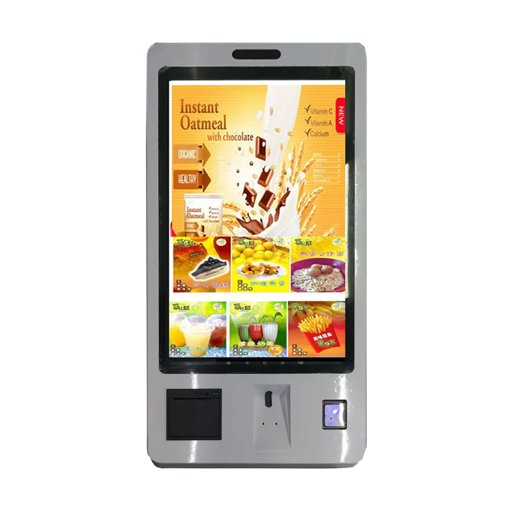 SYET 28" Touch Screen Payment Kiosk Remote Control Automated Self Service Touch Screen Payment Kiosk Restaurant order machine