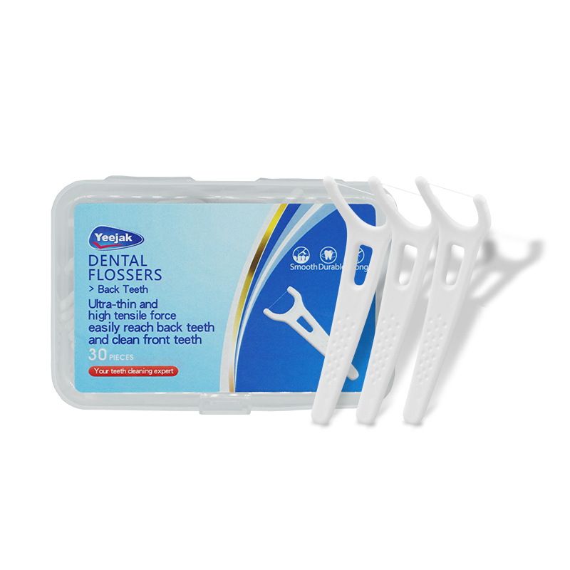 Y-shape back teeth dental floss pick 30pcs box pack toughness line Shred break Resistant deep clean oral care flosser Zahnseide