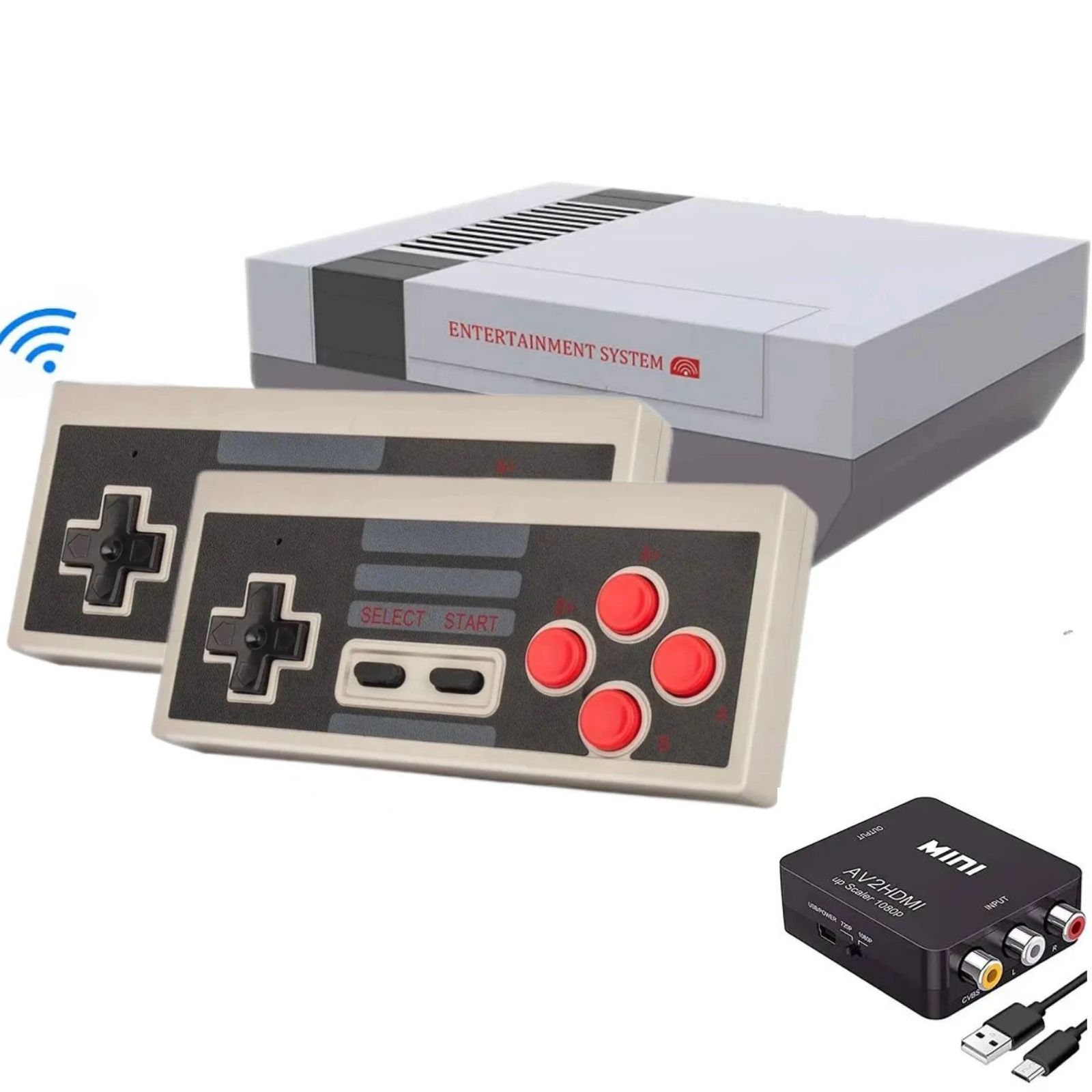 Classic Mini Retro Game Console Built 620 Video Games,AV and HDMI Output Handheld Game System with Dual Wireless Controllers