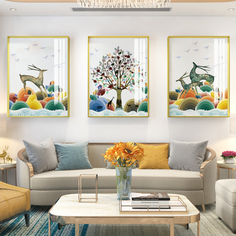 Factory Wholesale Art Crystal Porcelain Home Decoration Painting Living Room Wall Decoration