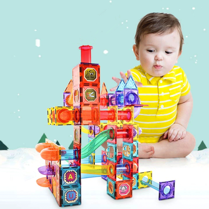 172 шт. ABS пластик Магнитная плитка развивающие 3D строительные блоки Marble Run «ASTM CPSC утвержден CE