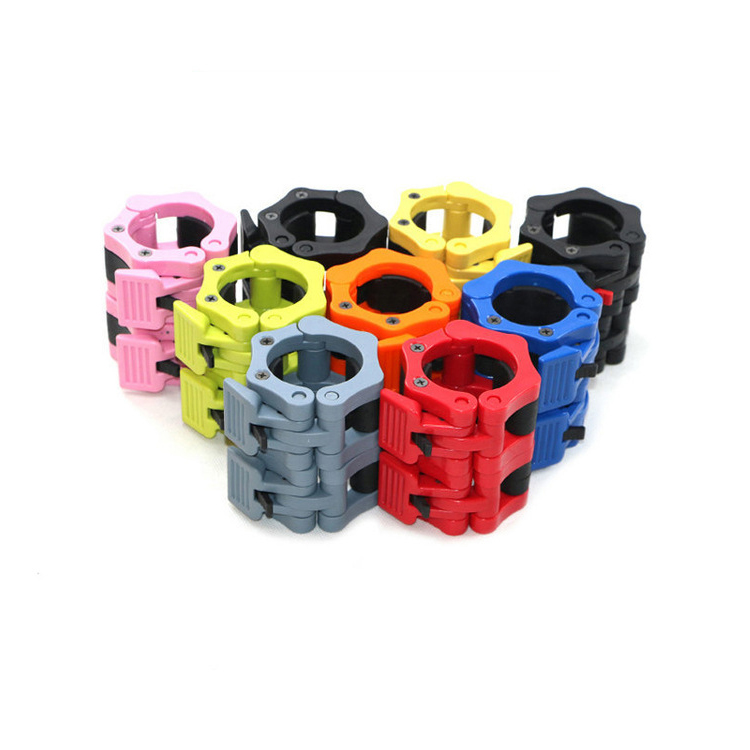 Weight lifting accessories Colorful Quick Release Plastic Barbell Collars For 2 Inch Bars