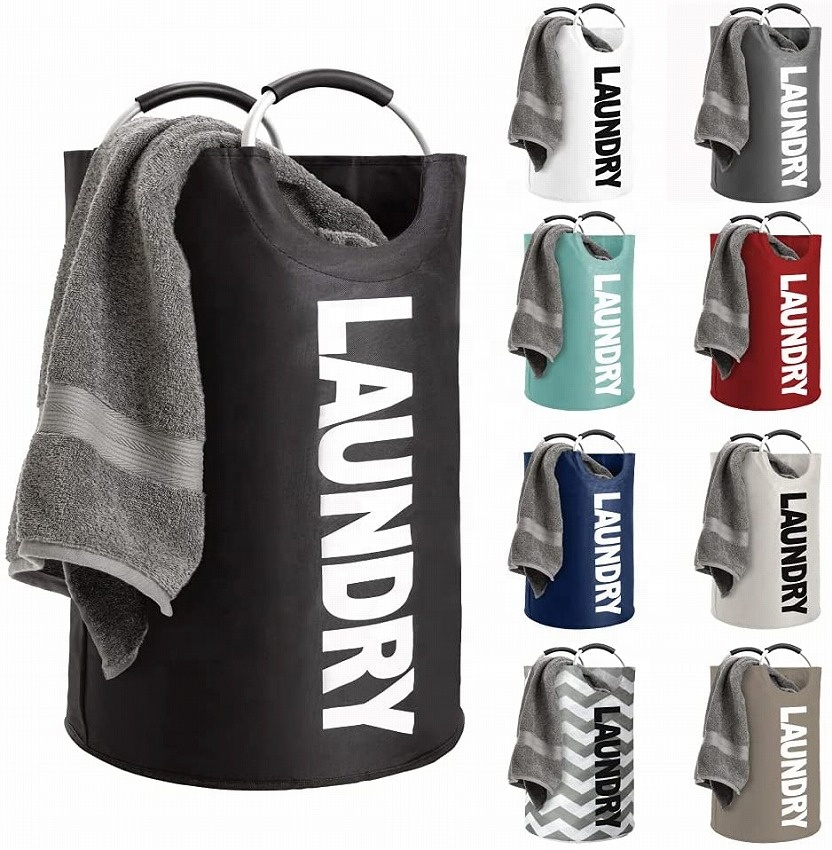 Elephant Cotton Waterproof Fabric Baby Kids Dirty Clothes Laundry Bucket Hamper Collapsible Organizer Laundry Basket