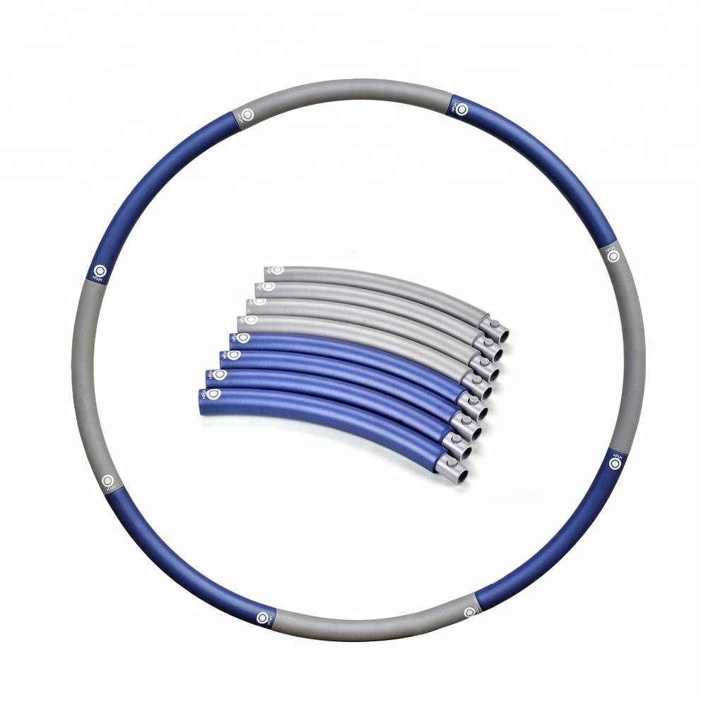 detachable gym fitness hoola hoop, non drop hoola hoop for adults exercise removable