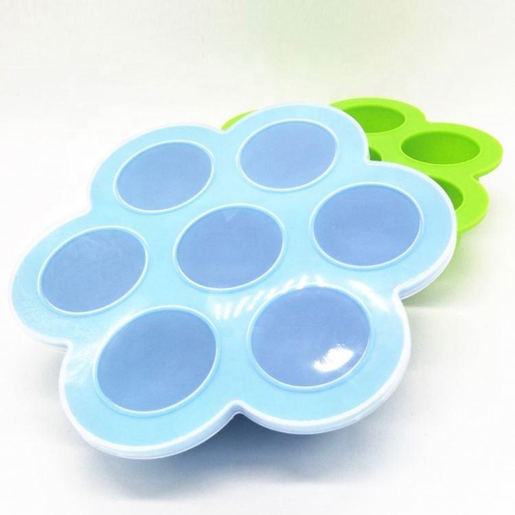 C15 2020 silicone baby ice freezer container freezer tray silicone egg bite mold with lid