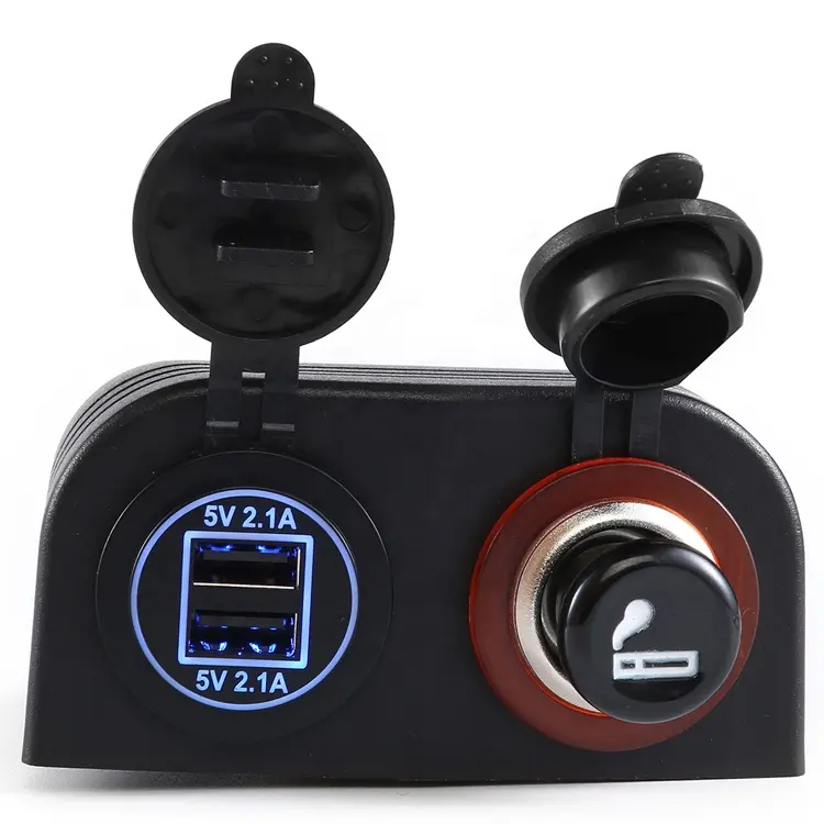 защиты 5V 4.2A автомобильное зарядное устройство для автомобиля с двумя портами USB-гнезда прикуривателя