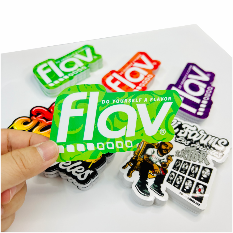 Free proofing custom waterproof printing logo packaging gloss vinyl holographic custom die cut sticker