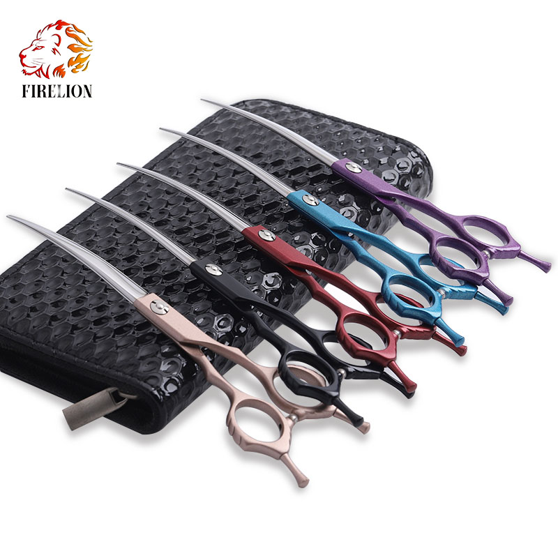 Wholesale Professional 6.5 inch Cat Dog Pet Grooming Scissors Curved