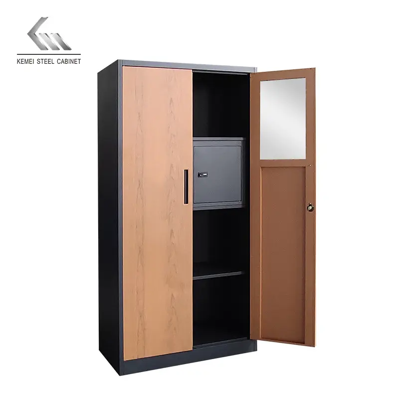 steel 2 door wardrobe cabinet two swing door locker