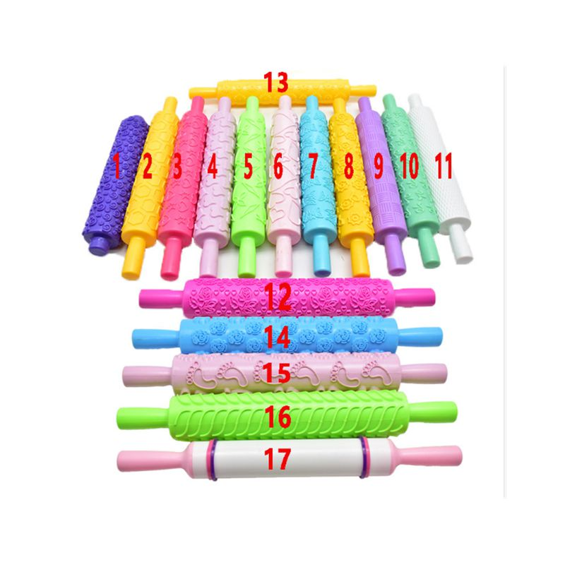 MJ bakery Plastic Fondant Rolling Pin Custom Various Style For Pastry Tools