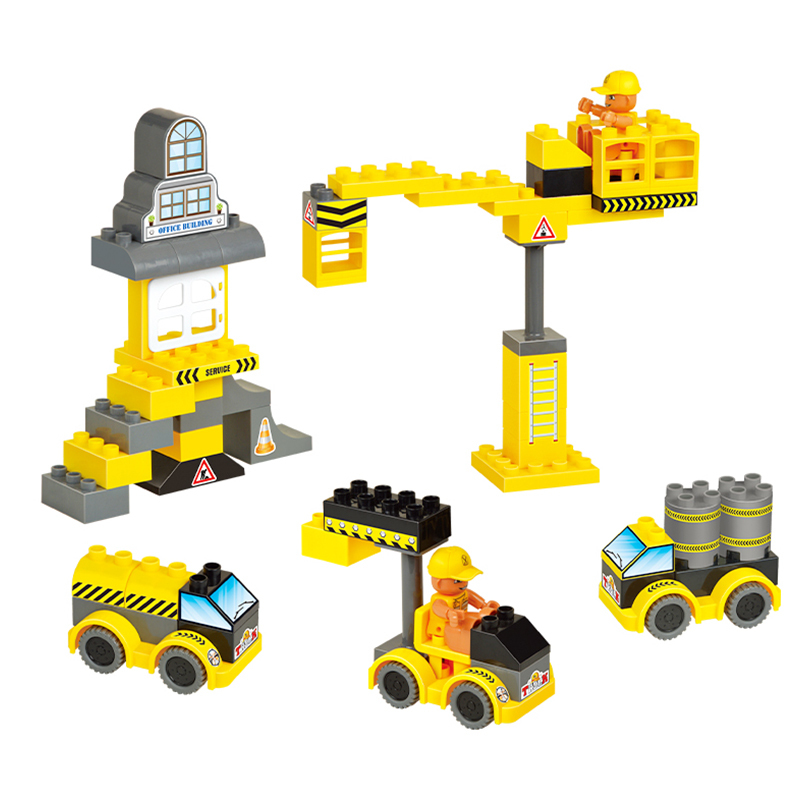 2 in 1 newest building construction toys kids 72pcs engineering robots intellect model block bricks toys