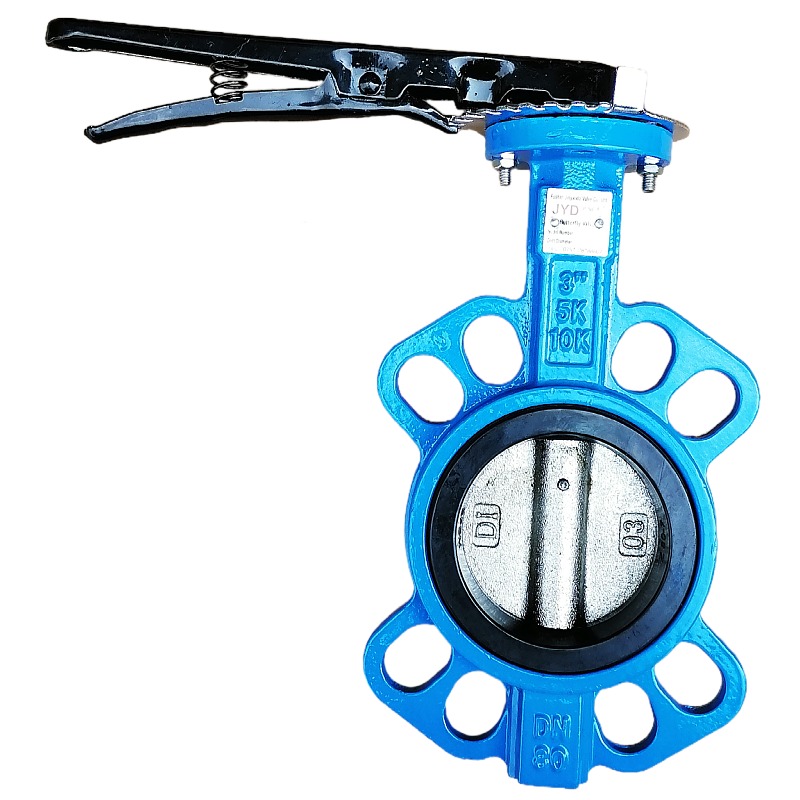 4 10 Inch Ptfe Type Ductile Iron Cast Iron Stainless Steel Wafer Butterfly Valve