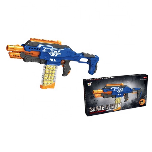 Горячая Распродажа Blaze Storm Электрический Мягкий игрушечный пистолет с 25 круглыми пулями для детей