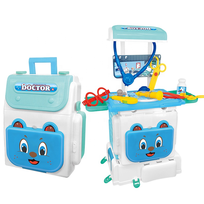 Children Medical Backpack Set Baby Toys Doctor Kit Doctor Toy Play Set High Quality Role Play Medical Doctor Set Kids