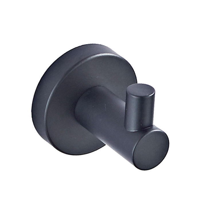 Bathroom wall-mounted simple round chassis seat all black kitchen and bathroom coat hook