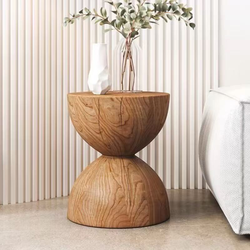 45X31X31CM Round Ornaments Wooden Piers Tree Stumps Low Stools for Homestays Tree Stumps Bedside Tables