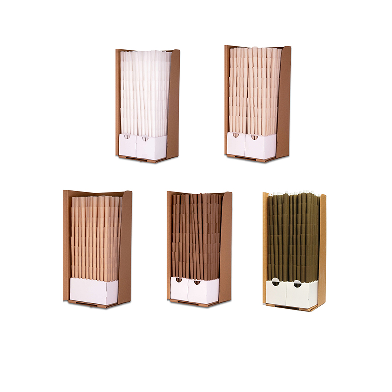 A Archibald Custom Pre Classic King Size Roll 84 98 109 mm Natural Brown Pink Cones 800 Per Paper Box Smoking Cone