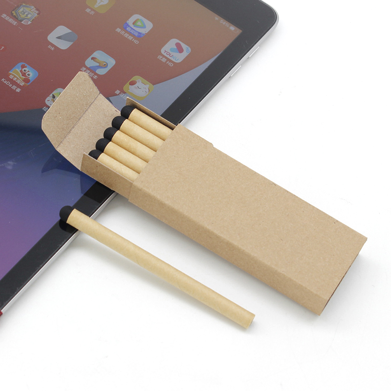 Paper disposable stylus pen instead of finger touching the screen customized printing gifts capacitive pen less touch pen