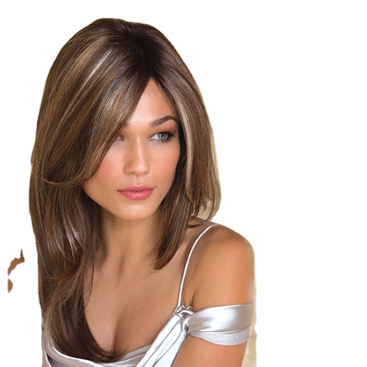 hot european and american style wig Amazon hot sale Wig for women Mid-length curly hair synthetic wigs factory direct sales